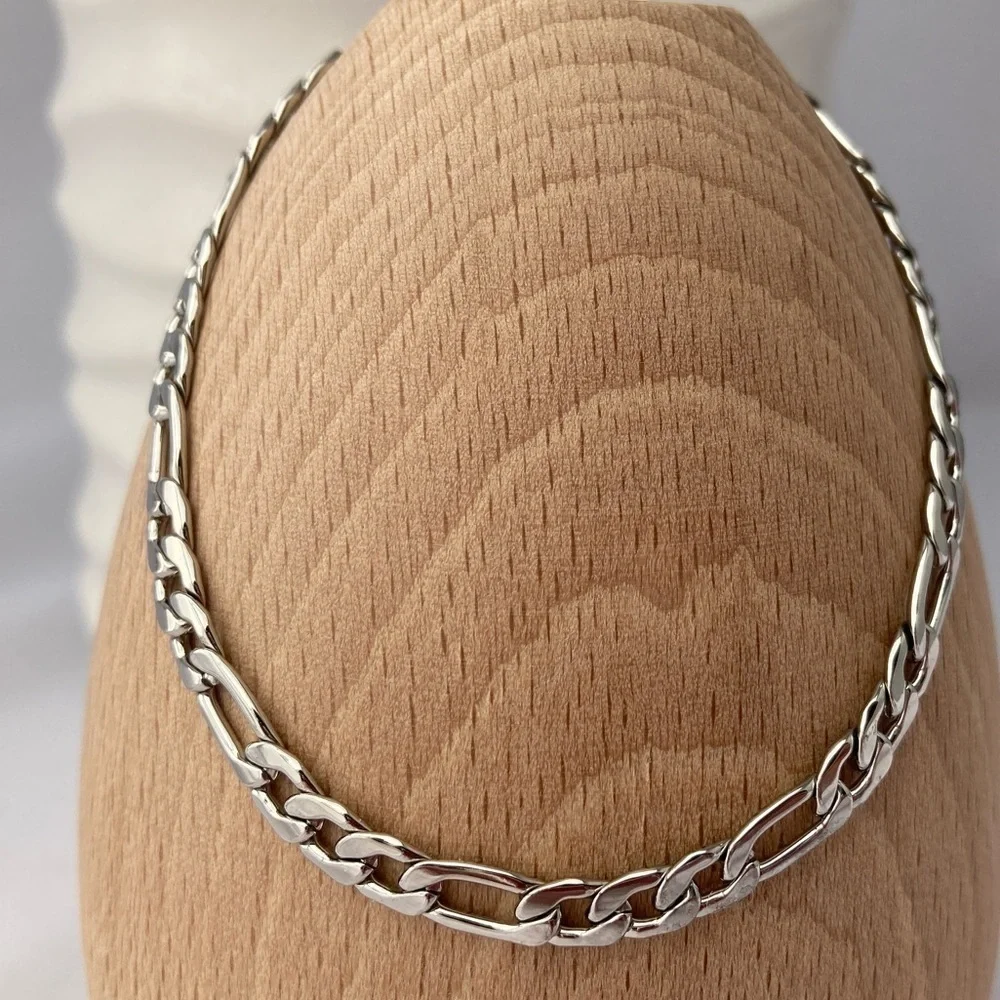 Figaro Curb Chain Bracelet Surgical Stainless Steel